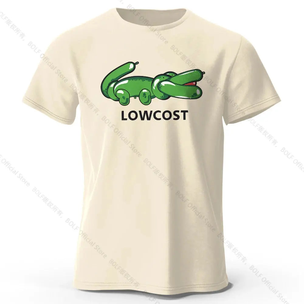 Men Women's 100% Cotton T-shirt The Lowcost Funny Printed Classic Streetwear Y2k Graphic Tees for Men Women Oversize Summer Tops - Suncollections