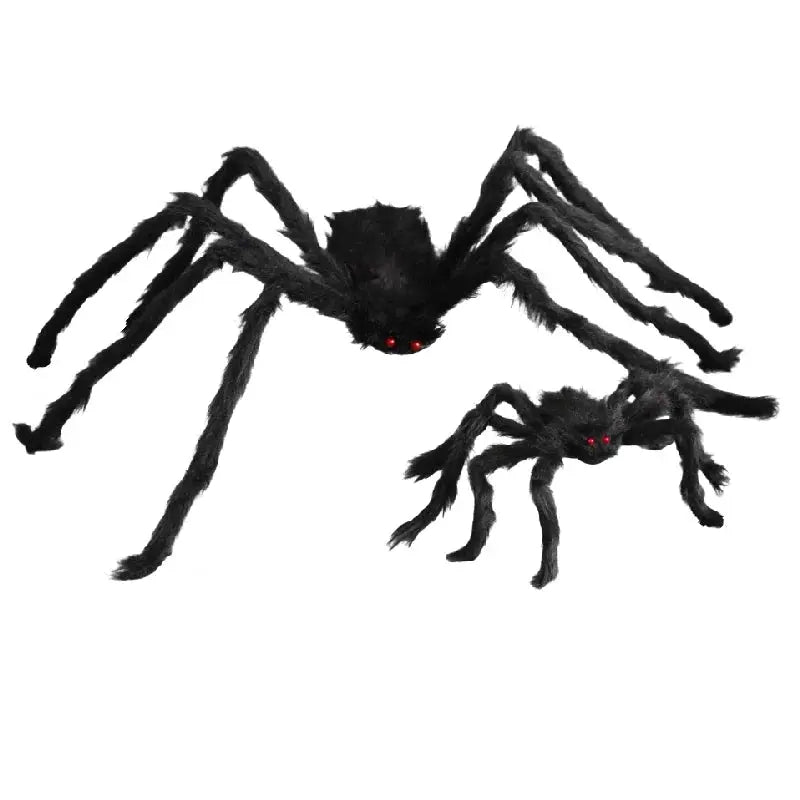 Halloween Big Plush Spider Horror Halloween Decoration Party Prop Outdoor Giant Spider Decor 30-200cm Chamber Prank Black Spider Suncollections