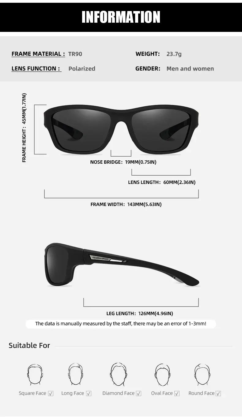Brand New Men Sunglasses Polarized Sun Glasses Women UV400 Outdoor Baseball Softball Sport Eyewear Fishing Goggles - Suncollections