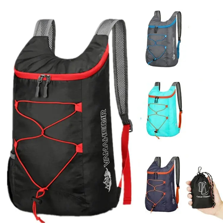 Camping Hiking Multifunctional Outdoor Folding Sports Backpack Ultra Lightweight Carrying Waterproof Nylon Fabric Fitness Bag - Suncollections