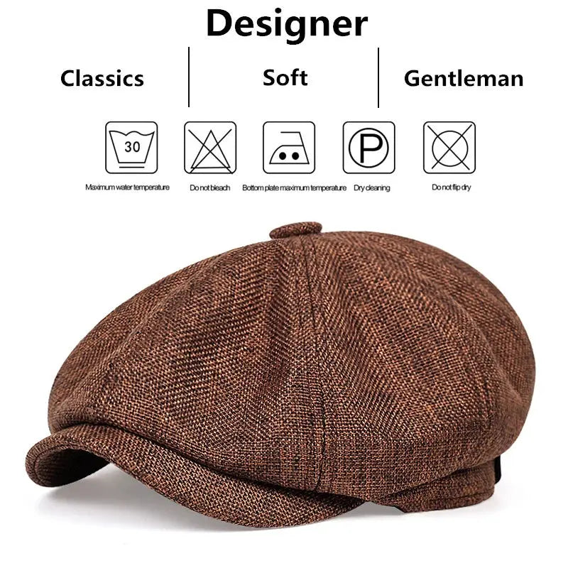 Men Casual Newsboy Hat Spring Autumn Retro - Suncollections