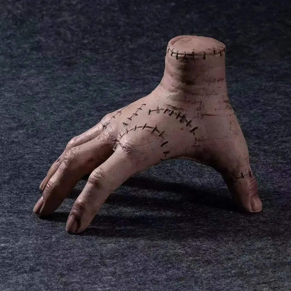 2023New Horror Wednesday Thing Hand Toy From Addams Family Latex Figurine Home Decor Desktop Craft Holiday Party Costume Prop Suncollections