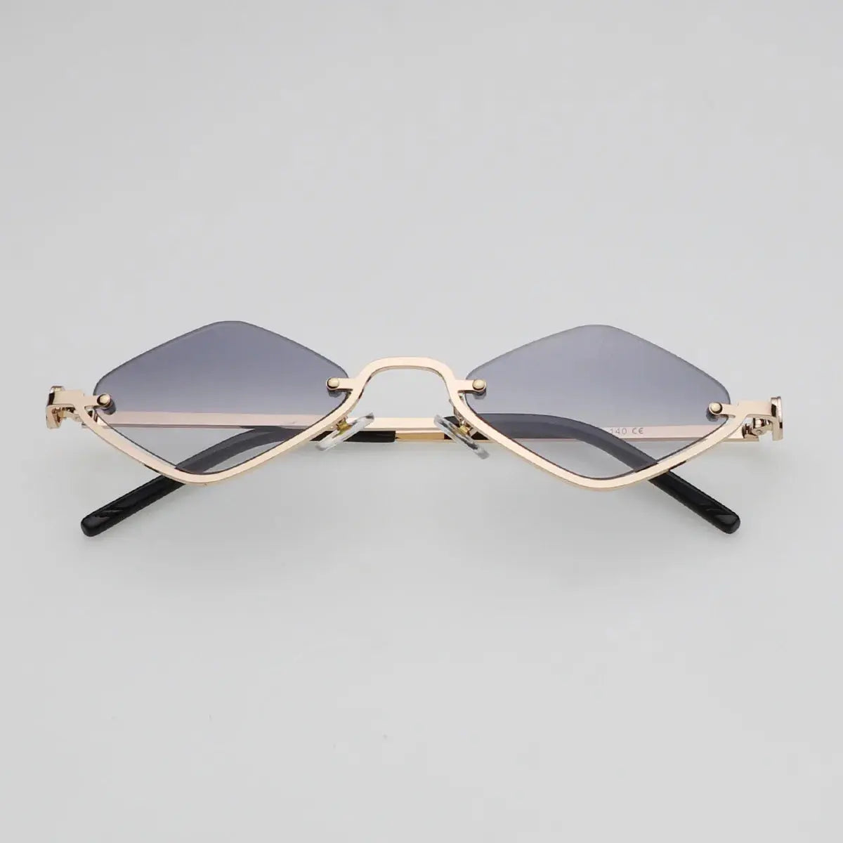 Fashion Small Polygonal Sunglasses Women Luxury Brand Metal Half Frame Sun Glasses Ladies Hipster sexy Cat Eye Shades Vintage - Suncollections