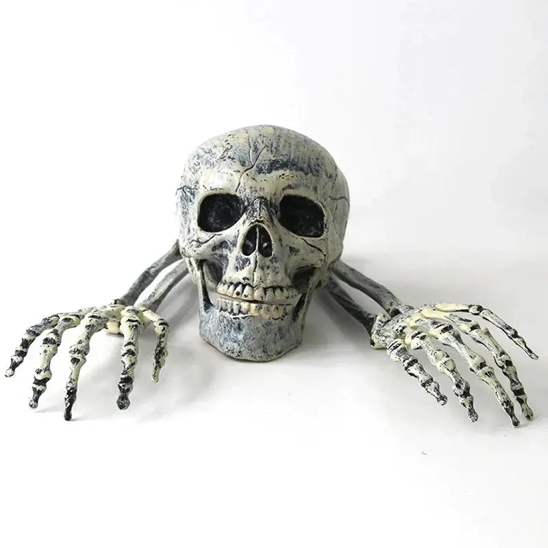 Realistic Skeleton Stakes Halloween Realistic Skull Skeleton Head Human Hand Arms for Halloween Party Home Garden Lawn Decor Suncollections