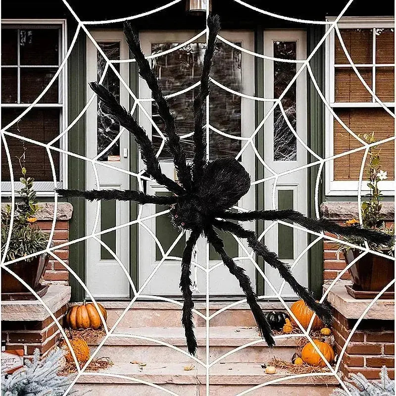 Halloween Big Plush Spider Horror Halloween Decoration Party Prop Outdoor Giant Spider Decor 30-200cm Chamber Prank Black Spider Suncollections