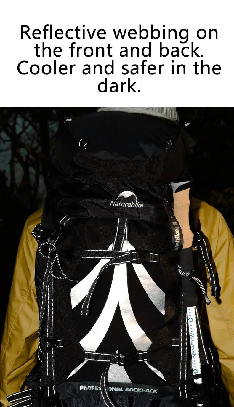 Naturehike 70L Camping Backpack Ergonomic Large Capacity Hiking Bags For Man With Rain Cover Outdoor Travel Trekking Backpacks - Suncollections