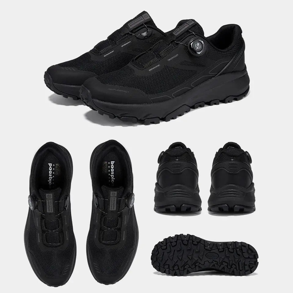 Baasploa New Men Outdoor Sneakers Mesh Breathable Rotating Button Hiking Shoes Male Comfort Rubber Sole Non-Slip Walking Shoes Suncollections