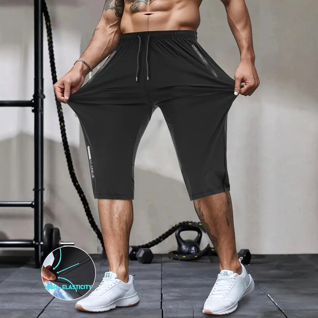 Men'S High-Elasticity Shorts with Drawstring And Pockets, Perfect for Summer Casual Wear, Breathable Nylon Blend, Lightweight Ye Suncollections