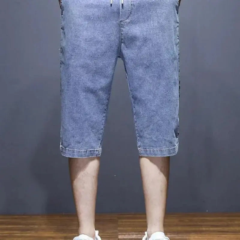 Gray Male Denim Shorts Graphic Straight Buttons Men's Short Jeans Pants Cowboy Retro Y2k Streetwear Wide Rude Summer New In Cut Suncollections