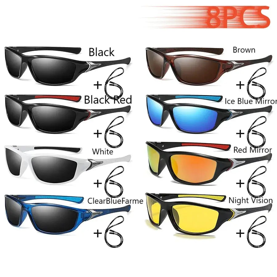 Men And Women Outdoor Sports Polarized Sunglasses With Chain Cycling Climbing Skiing Fishing Vintage Sun Glasses UV400 Eyewear - Suncollections