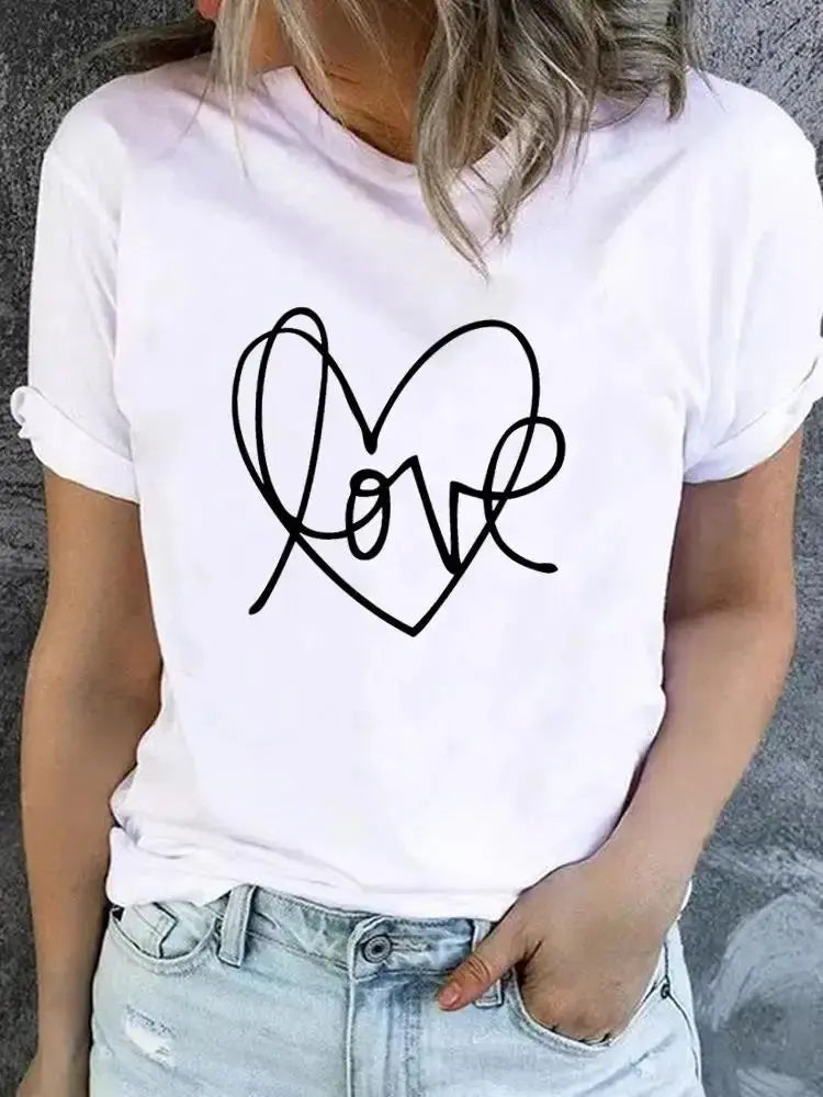 Clothes Women Butterfly Trend Lovely Cute Graphic Short Sleeve T-shirt Ladies - Suncollections