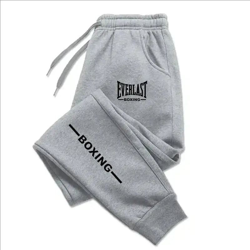 2025 Autumn Winter EVERLAST Printed Running Pants Men Women Outdoor Sports Fitness Pants Jogging Fleece Casual Sports Pants Suncollections