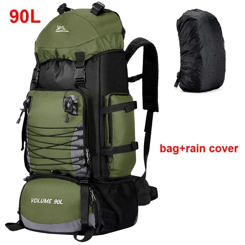 90L Travel Bag Camping Backpack Hiking Climbing Bags Mountaineering Large Sport Bag Outdoor Military Luggage Shoulder Pack - Suncollections