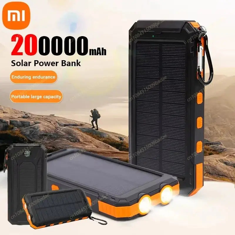 Xiaomi Solar 200000mAh Power Bank Portable Large Capacity Charger Compatible with IOS Android USB-A and USB-C Fast Charging - Suncollections