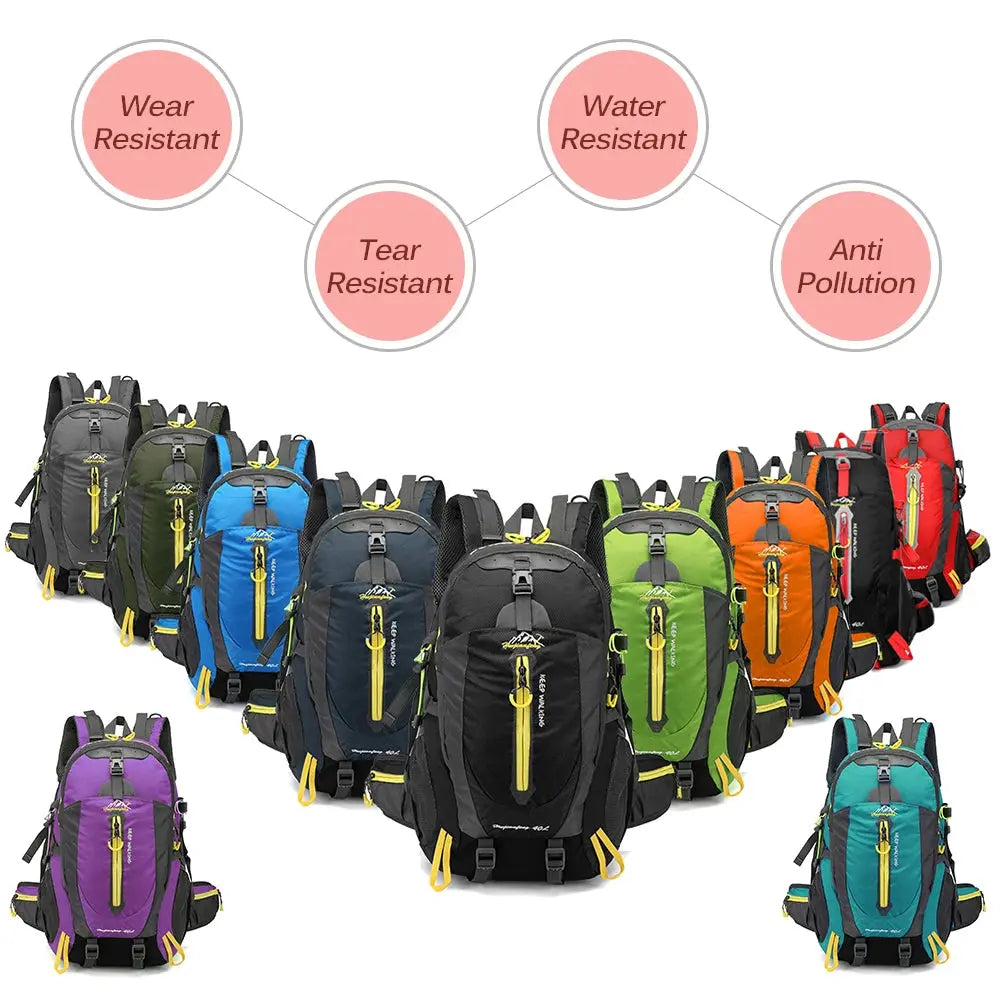 40L Water Resistant Travel Backpack - Suncollections