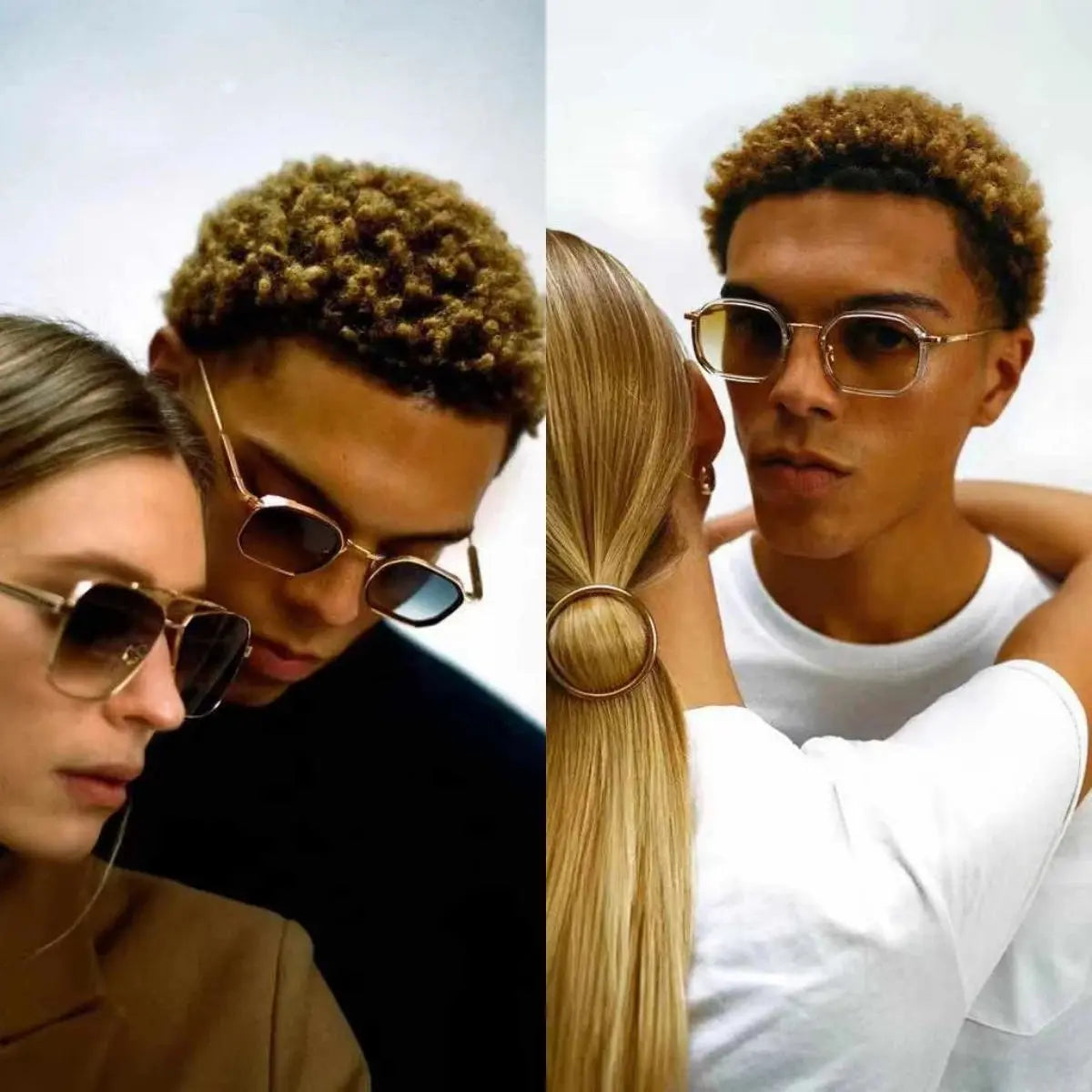 Heavy Metal Fashion Trend Luxury Vintage Sunglasses JEAN Alloy+Acetate UV400 HD CR39 Lens Retro Square Design Unisex Top Quality - Suncollections