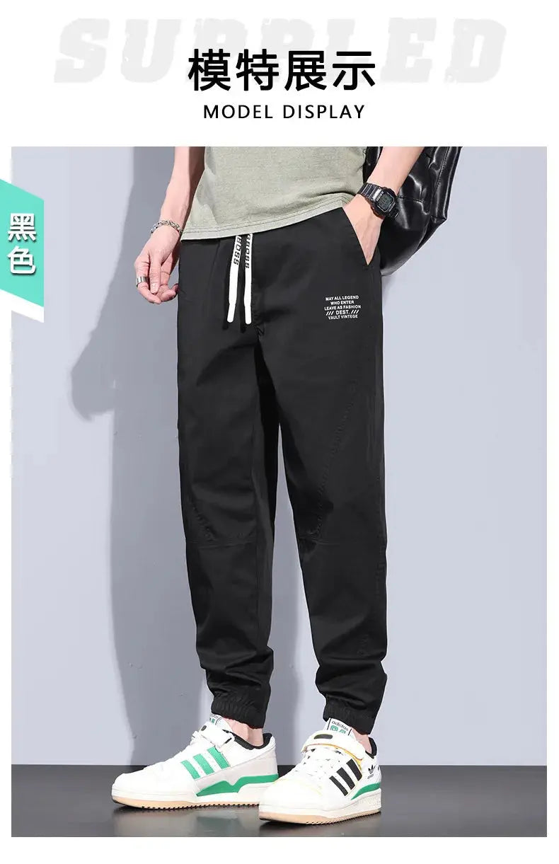 Spring Summer New Style Elastic Waist Casual Pants for Men Suncollections