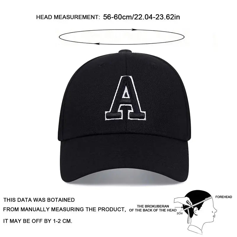 A Letter Side Ar Embroidery Baseball Caps - Suncollections