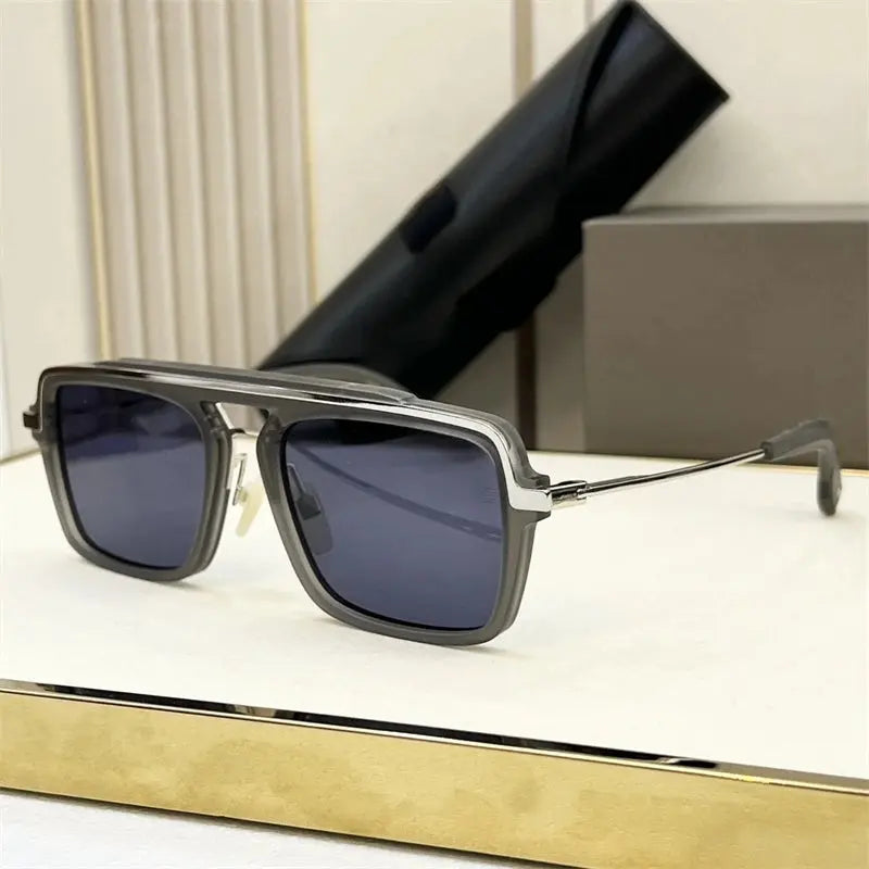 DILTA LANCIER DLS400 Rectangle Trendy Sunglasses Shades for Women&men Fashion UV Protected Titanium Sun Glasses for man - Suncollections