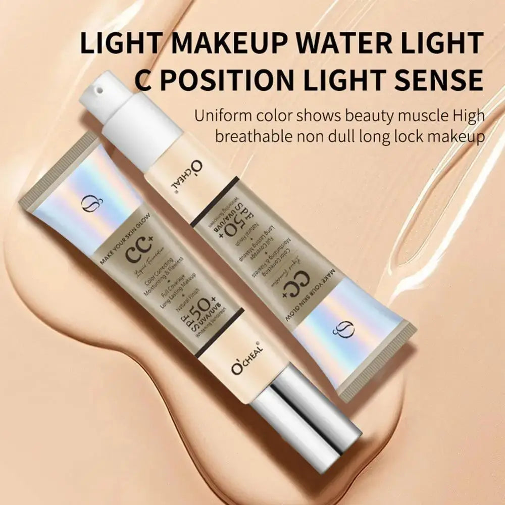 CC Cream With SPF 50 Color Correcting Cream SPF 50 Sunscreen Full Coverage Foundation Lightweight Foundation Moisturizing - Suncollections