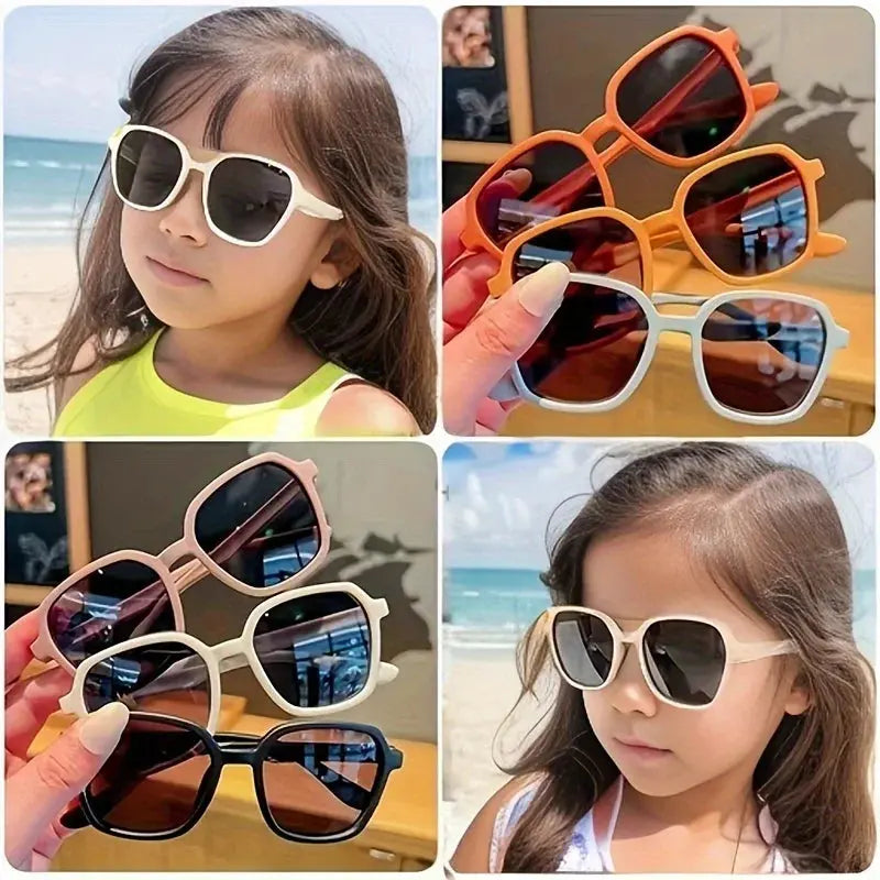 Versatile Cute Sweet Oversize Square Frame Sunglasses for Boys Girls Outdoor Sun Glasses Party Vacation Travel Supply Photo Prop - Suncollections