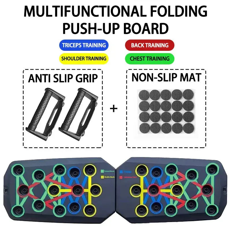 Portable Multifunctional Push-up Board Set With Handles - Suncollections