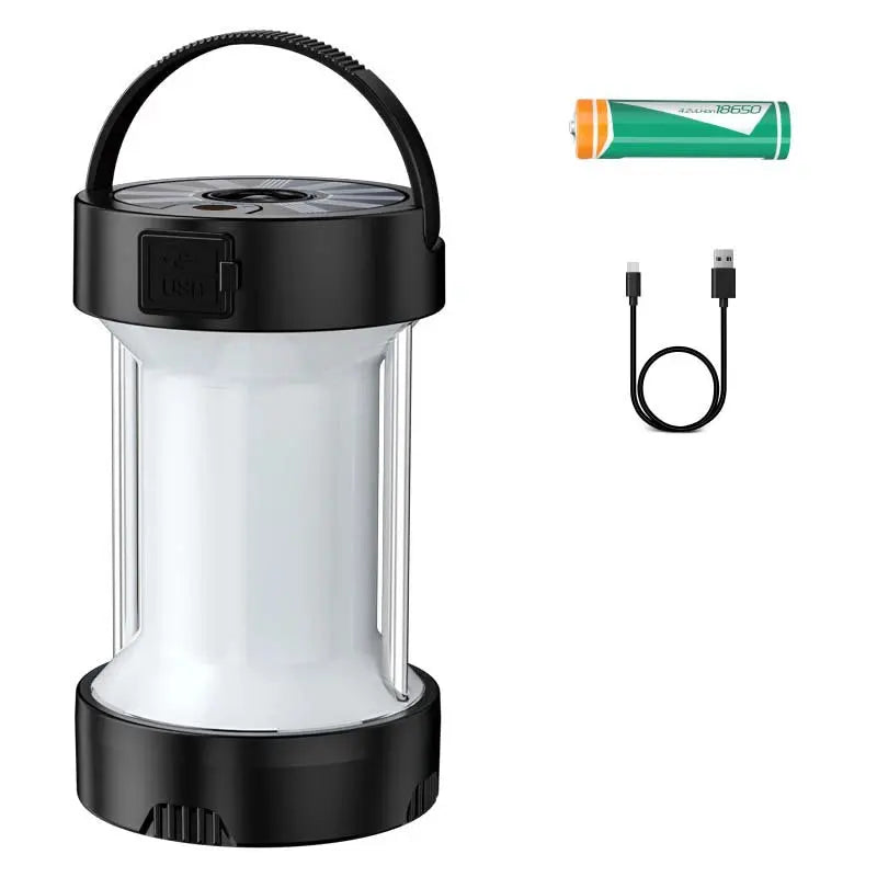 Camping Light LED Lantern Outdoor Waterproof Emergency Portable USB Rechargeable Multifunctional Tent Lamp Flashlight - Suncollections