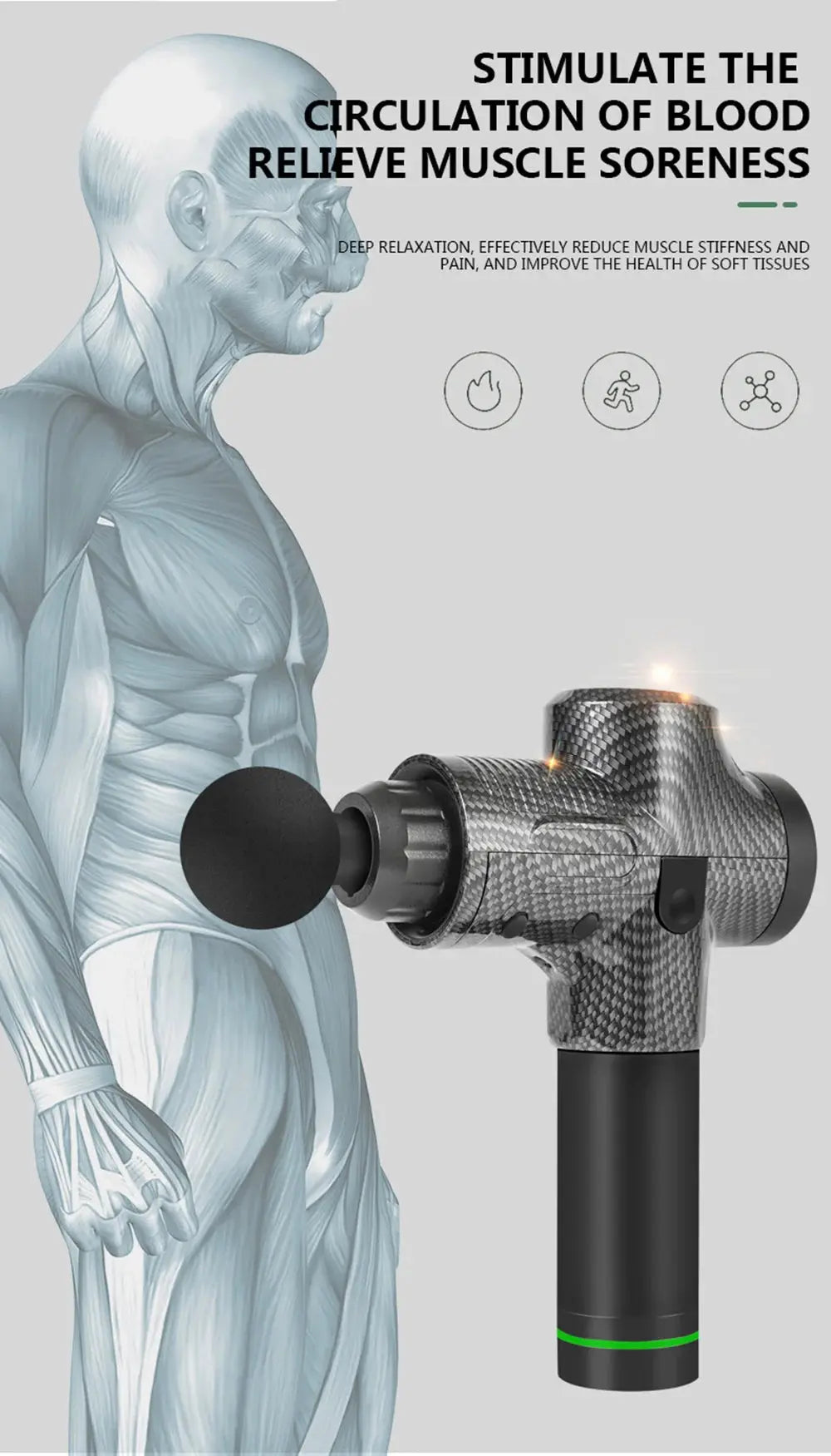 12V Professional Massage Gun With Portable Bag - Suncollections