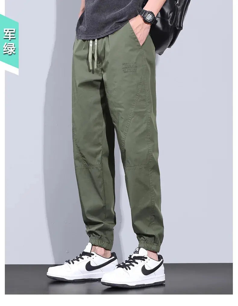 Spring Summer New Style Elastic Waist Casual Pants for Men Suncollections