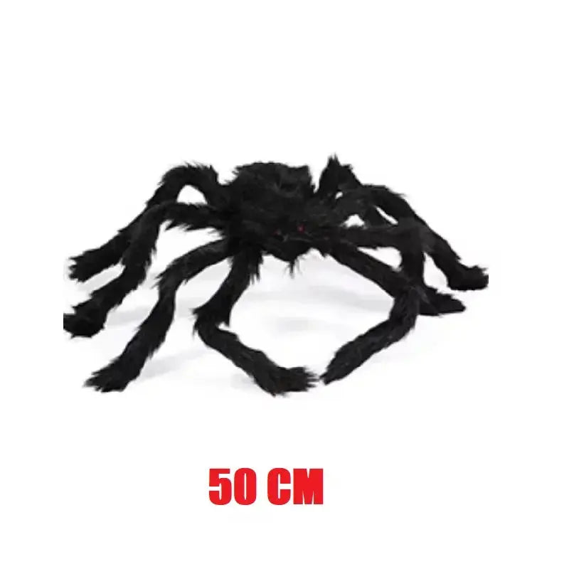 Halloween Big Plush Spider Horror Halloween Decoration Party Prop Outdoor Giant Spider Decor 30-200cm Chamber Prank Black Spider Suncollections
