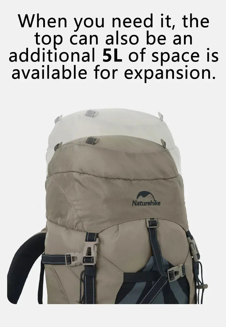 Naturehike 70L Camping Backpack Ergonomic Large Capacity Hiking Bags For Man With Rain Cover Outdoor Travel Trekking Backpacks - Suncollections