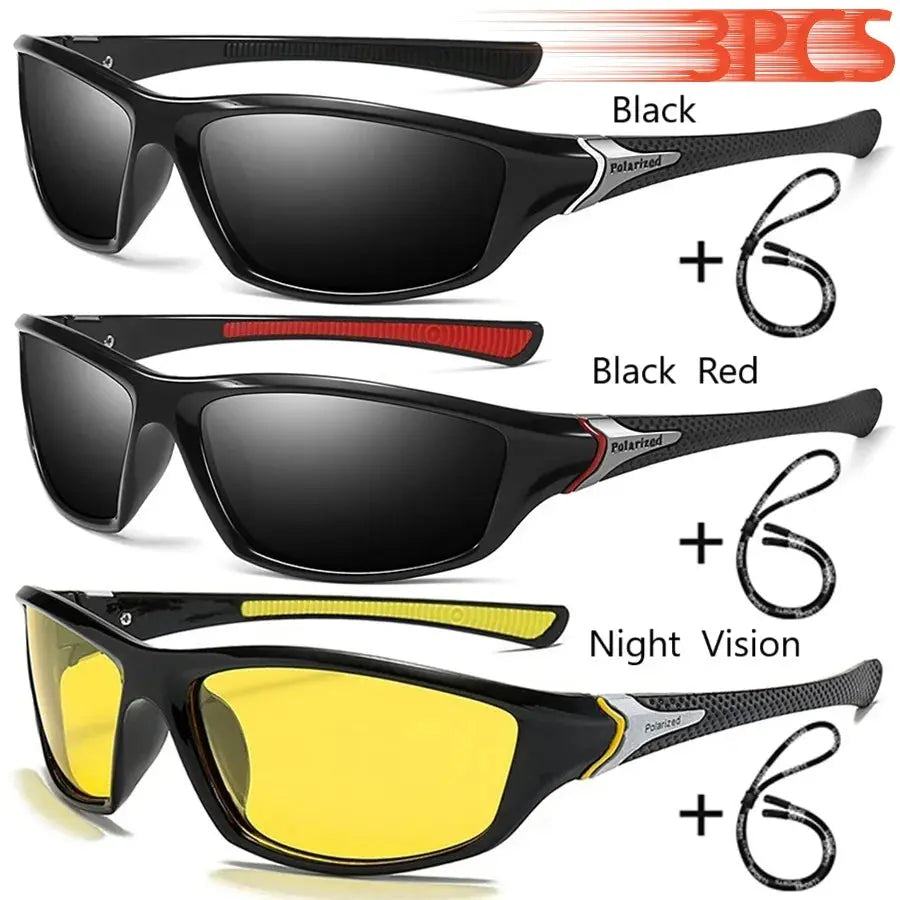 Men And Women Outdoor Sports Polarized Sunglasses With Chain Cycling Climbing Skiing Fishing Vintage Sun Glasses UV400 Eyewear - Suncollections