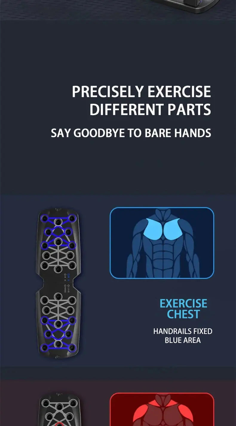 Portable Multifunctional Push-up Board Set With Handles - Suncollections