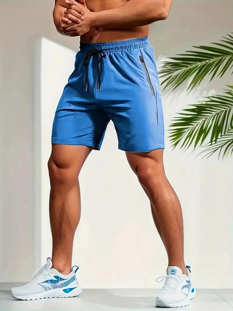 UETEEY Summer Shorts Men Gym Sport Running Squat Fitness Workout Man Short Pants Breathable Quick-drying Drawstring Mens Shorts Suncollections