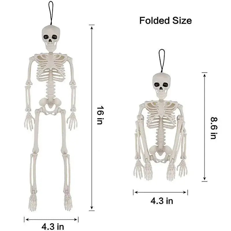 Halloween Skull Skeleton 40/90cm Posable Skeleton Human Shape Bones Halloween Party Home Decorations Haunted House Horror Props Suncollections