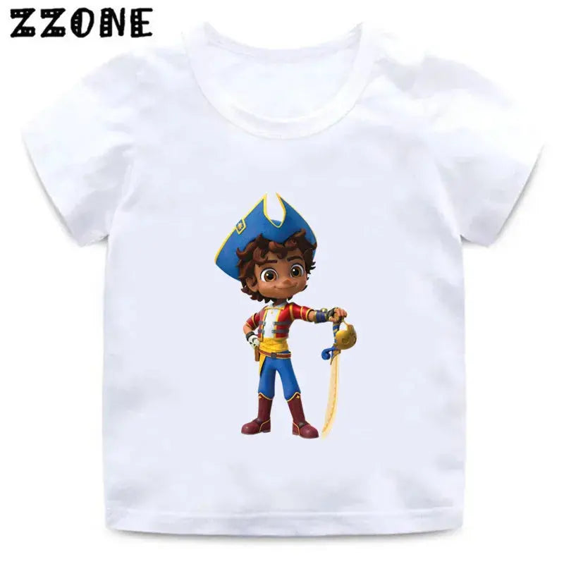 Hot Sale Santiago of The Seas Print Cartoon Kids T-Shirts Funny Girls Clothes Baby Boys T shirt Summer Children Tops,ooo5877 - Suncollections