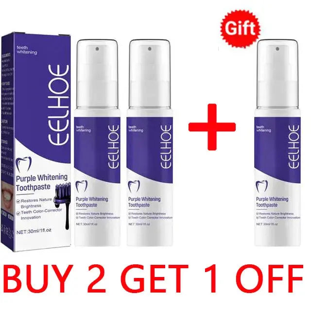 Teeth Cleansing Whitening Toothpaste Whiten Gel Whitener Bleach Removes Stains - Suncollections