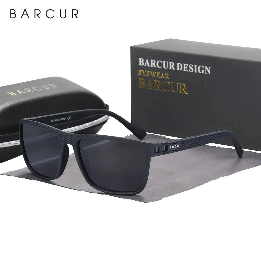 BARCUR Design TR90 Sunglasses Men Polarized Light Weight Sports Sun Glasses Women Eyewear Accessory Oculos UVAB Protection - Suncollections