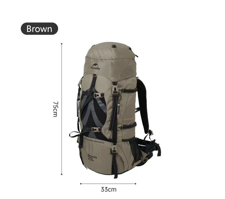 Naturehike 70L Camping Backpack Ergonomic Large Capacity Hiking Bags For Man With Rain Cover Outdoor Travel Trekking Backpacks - Suncollections