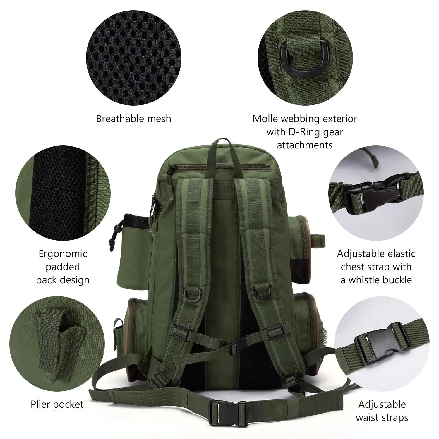 Bassdash Fishing Bag Tackle Backpack - Suncollections