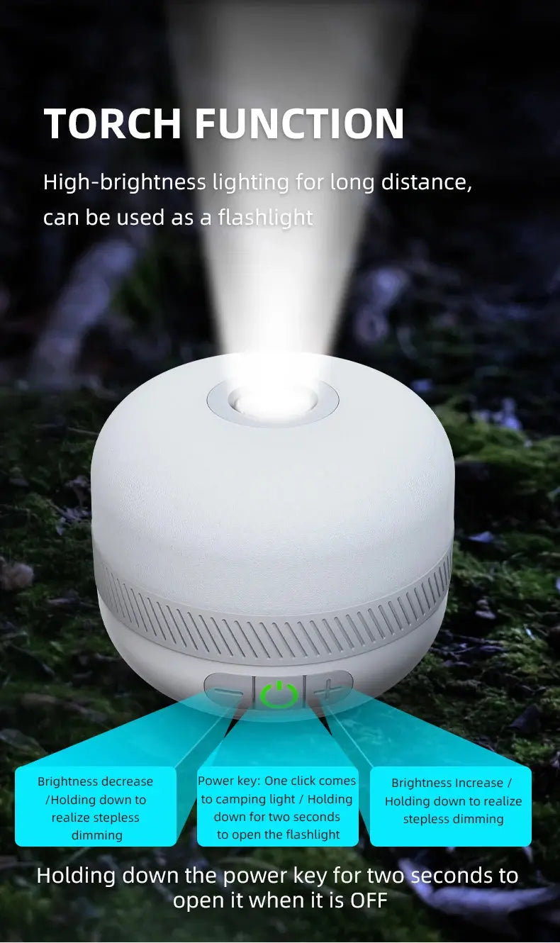 NATFIRE LV10 Camping Light USB C Rechargeable 230 Hours With 5 Colors Flashlight For Outdoor Tent Lamp Emergency Lantern - Suncollections