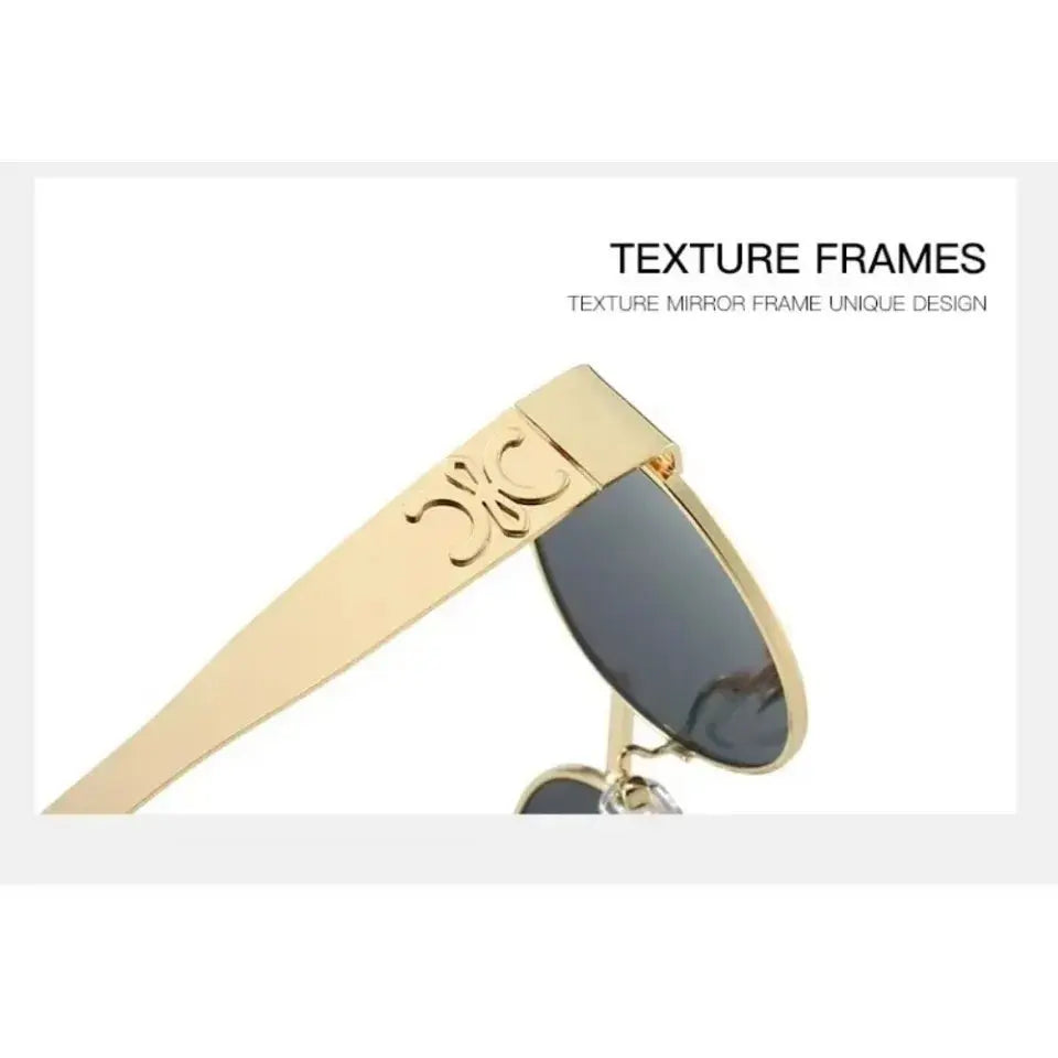 Luxury Metal Brand Sunglasses for Men and Women Unisex Designer Fashion Sun Glasses Oval Unisex Stylish Eyewear Shades - Suncollections