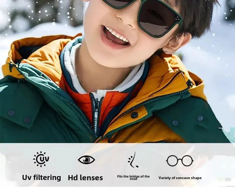 Fashionable, lightweight boys' sunglasses, durable, comfortable, UV resistant, exquisite, snow covered, little girls' sunglasses - Suncollections