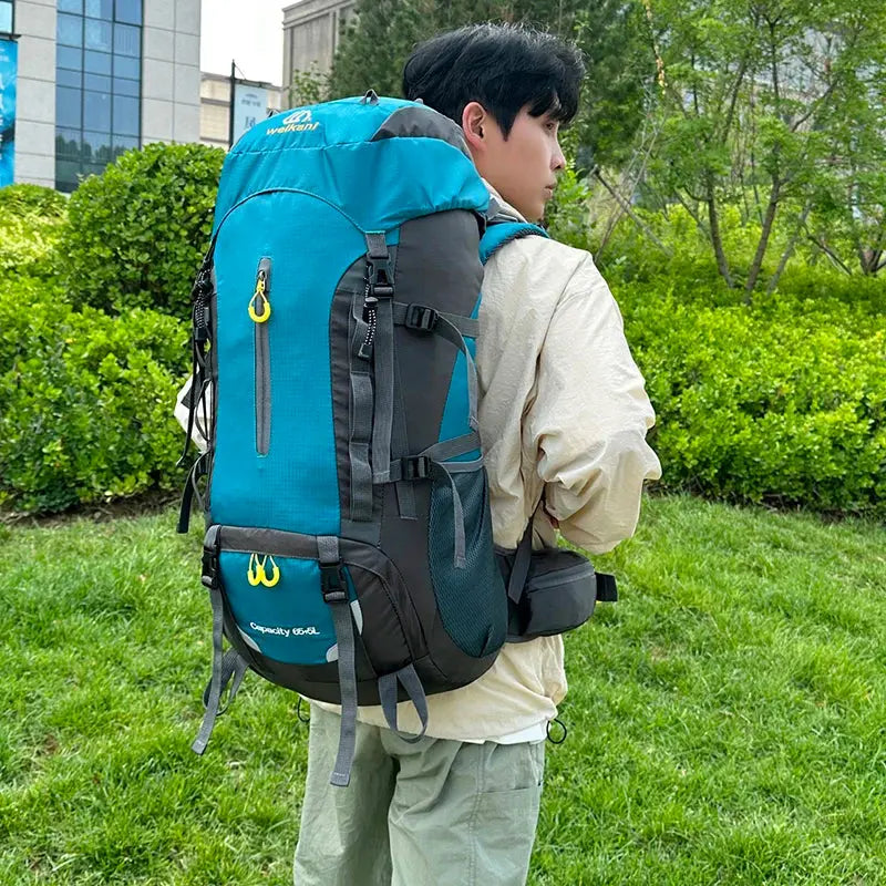70L Camping Backpack Large Capacity Hiking Travel Outdoor Sports Waterproof Trekking Climbing Mountaineering Double Shoulder Bag - Suncollections