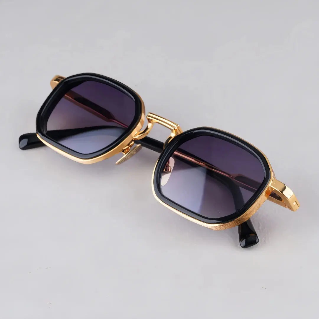 Heavy Metal Fashion Trend Luxury Vintage Sunglasses JEAN Alloy+Acetate UV400 HD CR39 Lens Retro Square Design Unisex Top Quality - Suncollections