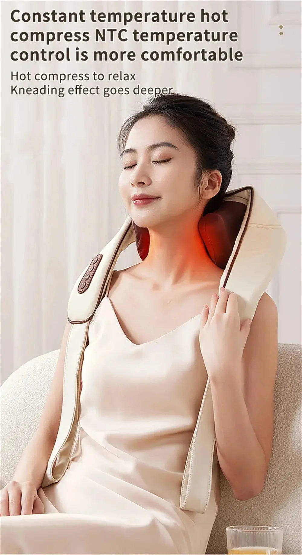 Wireless Electric Shiatsu Neck and Back Massager - Suncollections
