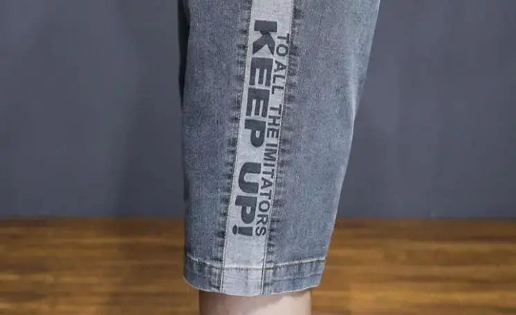 Gray Male Denim Shorts Graphic Straight Buttons Men's Short Jeans Pants Cowboy Retro Y2k Streetwear Wide Rude Summer New In Cut Suncollections