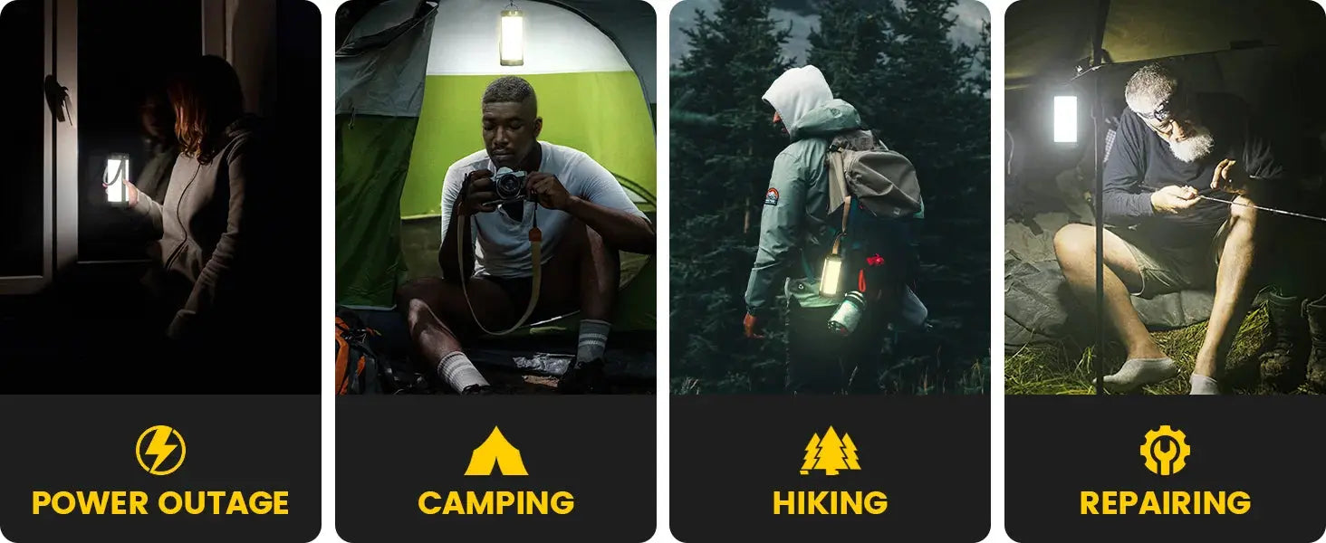 106LED Survival Camping Lantern Portable Power Bank Outdoor Lighting Flashlight Tent Light Rechargeable Emergency Equipment Lamp - Suncollections