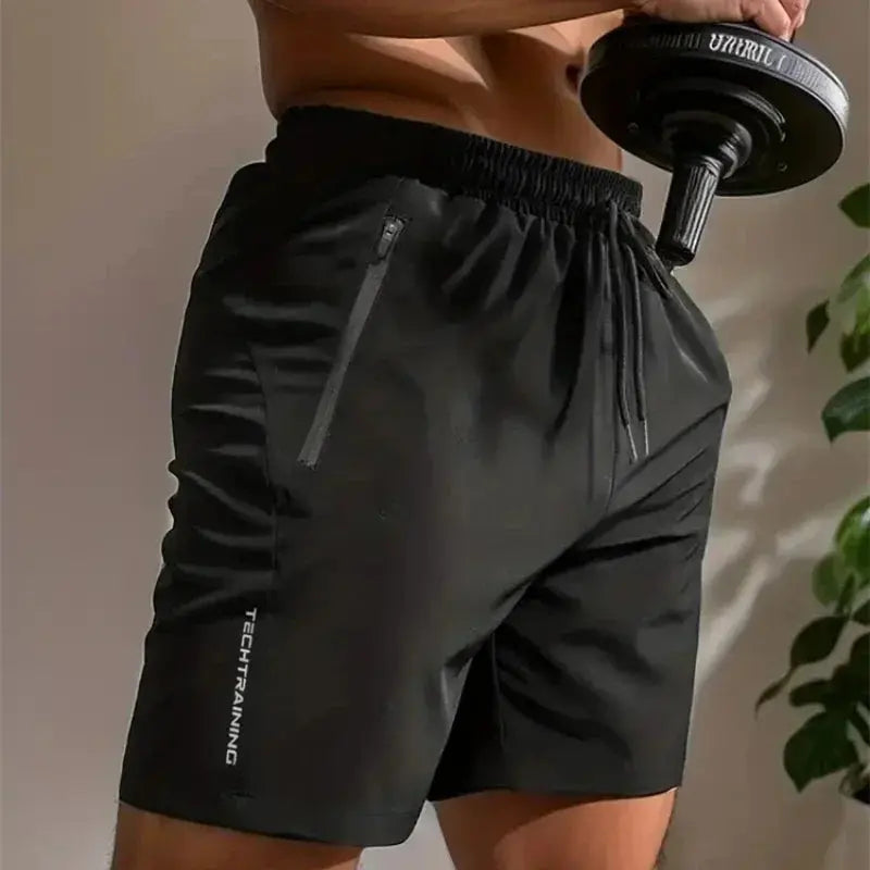 UETEEY Summer Shorts Men Gym Sport Running Squat Fitness Workout Man Short Pants Breathable Quick-drying Drawstring Mens Shorts Suncollections