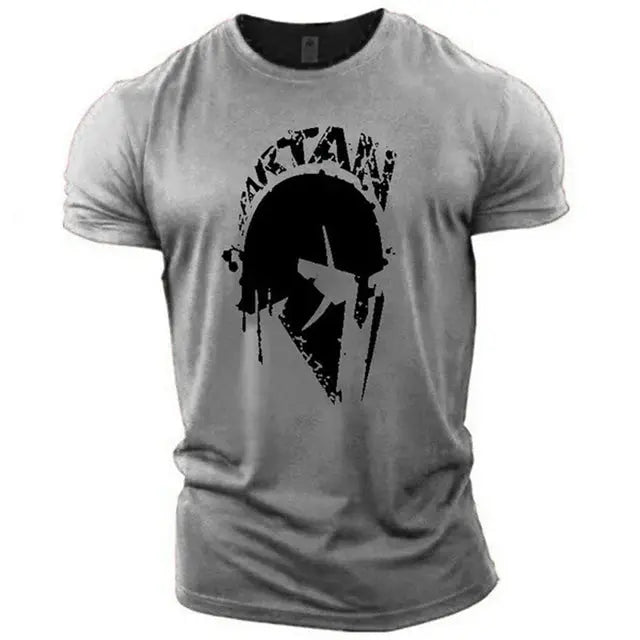 Men's T-shirt Spartan Warrior 3d Print Oversized T-shirt Summer Crewneck Short Sleeves High Quality Garment Loose Breathable Top - Suncollections
